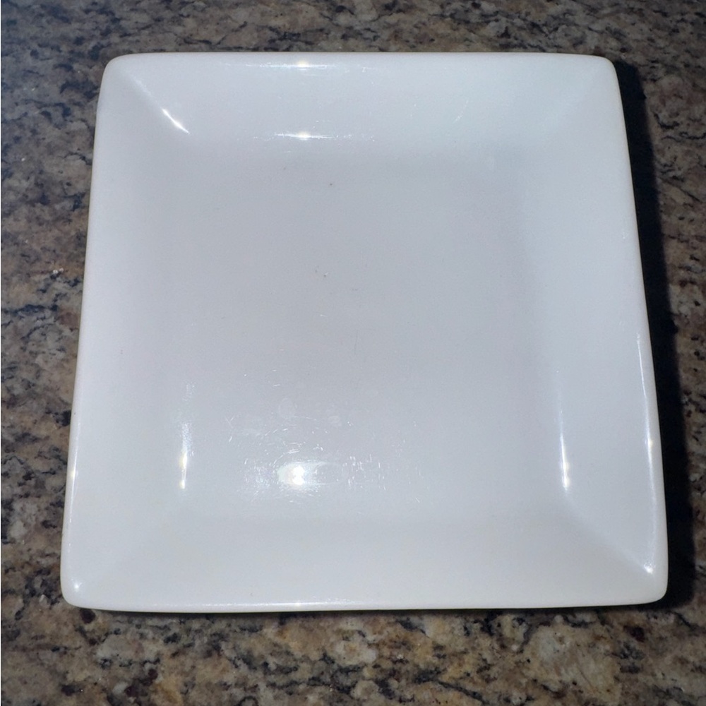 Set of 12 Pottery Barn White Square Dessert Plates